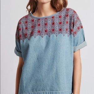Current/Elliot Embroidered Top